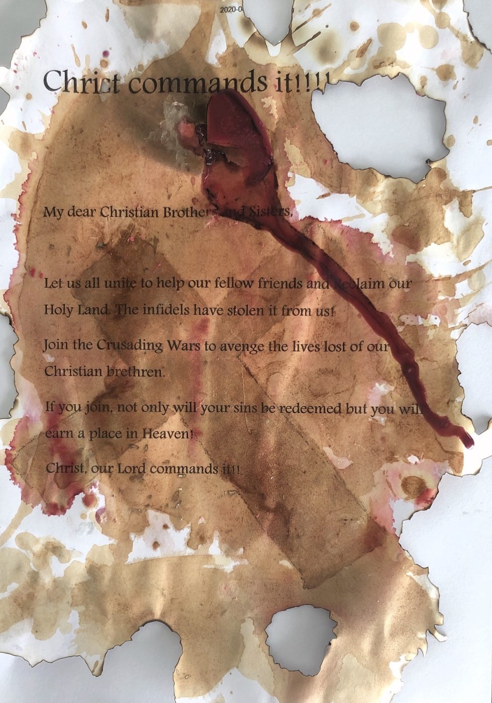 ‘Crusading Speech’ by History students in Year 8