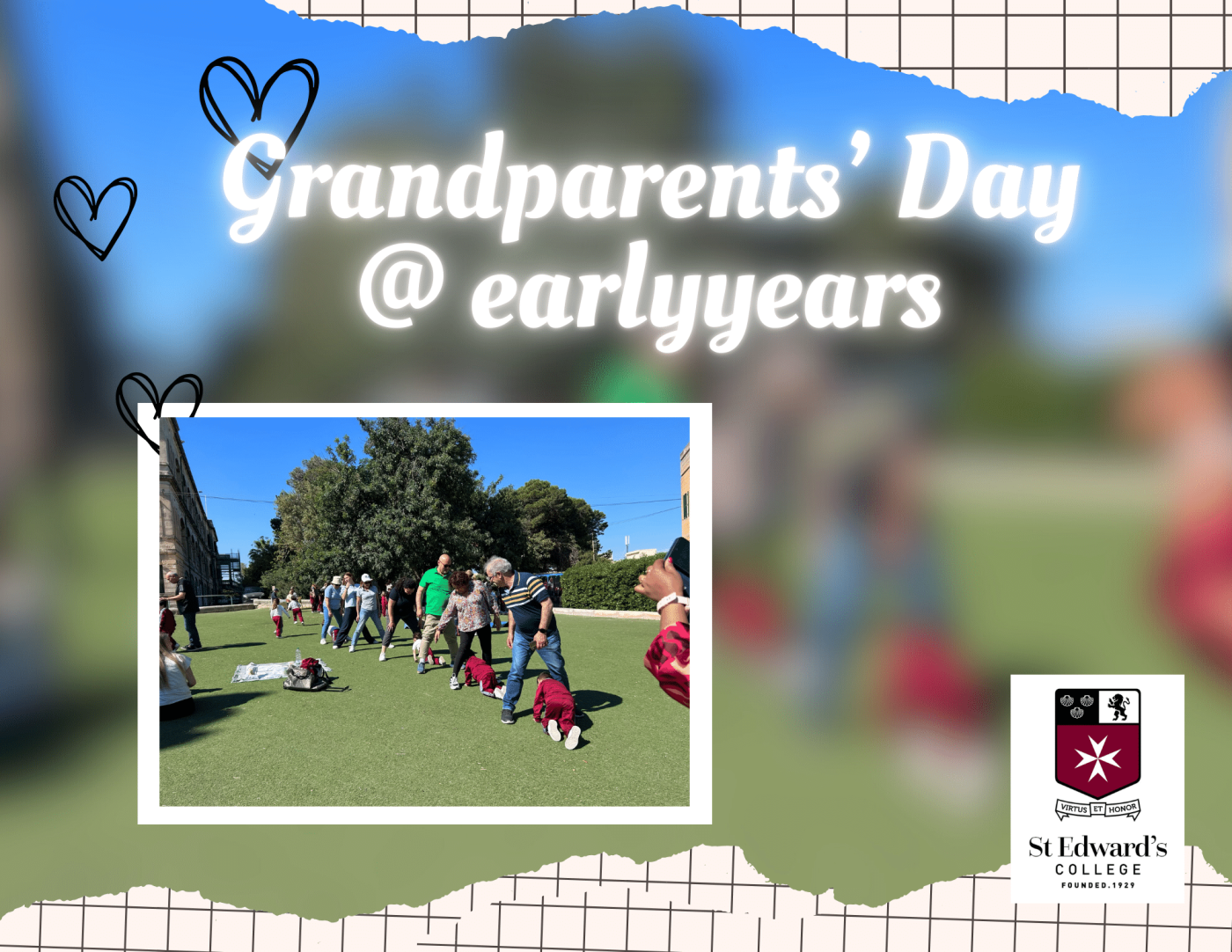 The sun shines on Grandparents and children